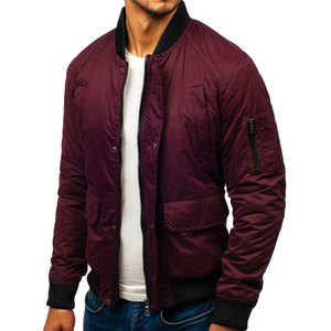 New Style Men's Hooded Waterproof Breathable Bomber Winter Jacket with Custom Logo Solid Color 100% Polyester - Product Image 2