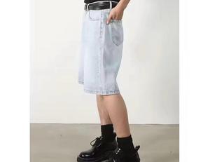Pantalones Cortos de Mezclilla Holgados Estilo Hip Hop para Hombre, Ropa Urbana, Diseño Personalizado, Pantalones Cortos de Mezclilla Gruesa - Product Image 3