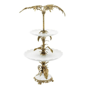Round Metal <b>Cake</b> <b>Stands</b> <b>Set</b> Of 3 Gold And Silver Finish Dessert Display Trays For Home And Hotel Decor Table Centerpiece - Product Image 2