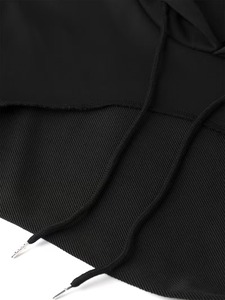 Sudadera Corta con Capucha para Mujer, Precio al por Mayor, con Impresión de Logotipo Personalizado, Algodón y Poliéster, Transpirable, Color Sólido - Product Image 6