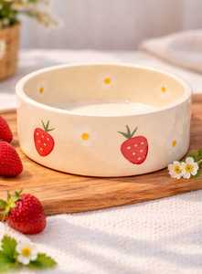 ชามเซรามิคลายดอกไม้ขอบซิกแซกสำหรับงานปาร์ตี้ - Product Image 4