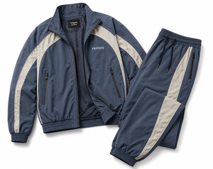 Hot Sale Customized Winter Solid Windbreaker <b>Tracksuit</b> Men Regular Fit High Street Style Eco-Friendly Breathable - Product Image 3