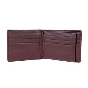 Portefeuille en cuir PU de style tendance avec logo personnalisé, haute qualité, marron, pleine fleur, fermeture à bouton industriel, pour usage au bureau - Product Image 4