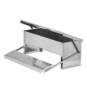 Mangiatoia per Polli e Ostriche con Coperchio Impermeabile, Grande Capacità 5kg, Nuova Mangiatoia Metallica Antiroditore con Pedale - Product Image 3