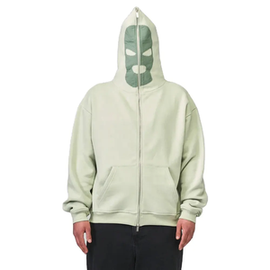 Direct Selling Men's Streetwear Styles Hoodie Cotton Oversized Men's 3d Puff Print Full <b>Zip</b> <b>up</b> Hoodies Embroidery Logo <b>Zip</b> <b>Ups</b> - Product Image 4