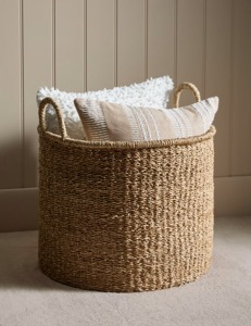 Seagrass <b>Large</b> Round Tall <b>Storage</b> <b>Basket</b> Handmade <b>Storage</b> <b>Basket</b> Wholesale eco-friendly Made in Vietnam - Product Image 3