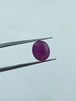 Pierre précieuse en corindon rubis naturel de forme ovale, couleur violet AF, taille 9x10,50 mm, 2,99 carats, pour la fabrication de bijoux