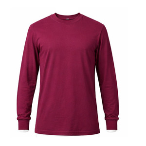 Manches longues unisexes personnalisées avec poignets côtelés, 100% polyester tricoté, imprimé sérigraphié, couleur unie, séchage rapide, respirant - Product Image 1