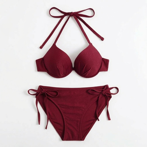 NUEVO Traje de Baño Sexy con Espalda Descubierta, Estilo Moderno, Bikini de Dos Piezas Personalizado para Chicas y Mujeres, Ropa de Playa con Cordones - Product Image 3