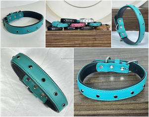 ปลอกคอสุนัขหนังวัวแท้แบบปรับได้  งานแฮนด์เมด  ออกแบบเฉพาะบุคคล  บุหนานุ่ม  ทนทาน  ผู้ผลิตปลอกคอสัตว์เลี้ยง - Product Image 3