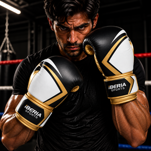 Gants de boxe IBERIA personnalisés pour l'entraînement, le sparring et le sac de frappe, avec fermeture à boucle et crochets pour le poignet, équipement de boxe OEM en gros - Product Image 6