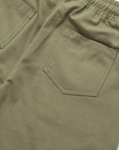 Shorts de bain mi-taille pour hommes, respirants, coupe-vent, séchage rapide, couleur unie personnalisable, fermeture à cordon, 100 % polyester - Product Image 5