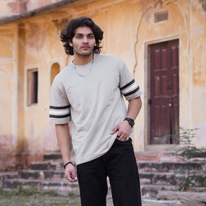 T-shirt Oversize de Luxe en Jersey de Coton Épais à Épaules Tombantes, Grammage Lourd, Haute Densité, Style Streetwear - Product Image 1