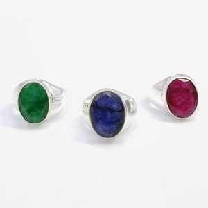 Anillo turco unisex de plata de ley 925 con esmeralda facetada, estilo étnico, engaste de bisel, diseño para parejas, joyería de moda. - Product Image 4