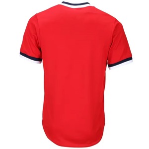 เสื้อเบสบอลพิมพ์ลายแบบ Heat-Transfer รับผลิตตามสั่ง (OEM) ชุดทีม 100% โพลีเอสเตอร์ ระบายอากาศได้ดี ป้องกันแบคทีเรีย UPF 50 เสื้อกีฬาแขนสั้นสำหรับผู้ชาย - Product Image 2