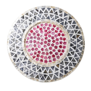 Pearlescent Shell Inlay Placemat MOP <b>Table</b> <b>Mat</b> for Dreamy Coastal Weddings and Ethereal Home Decor Themes - Product Image 1