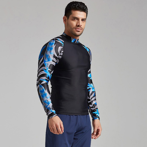 Camiseta de Compresión Transpirable para Hombre, Ideal para Correr y Hacer Ejercicio, Top Deportivo de Manga Larga con Estampado Completo - Product Image 2