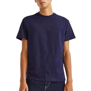 Camiseta informal de manga corta para hombre más vendida 100% algodón secado rápido transpirable diseño de cuello redondo 200 gramos patrón sólido para adultos - Product Image 2