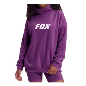 Sweat-shirt à col montant en molleton écologique surdimensionné pour femme, de qualité professionnelle, personnalisé, à manches longues, pour l'hiver - Product Image 3