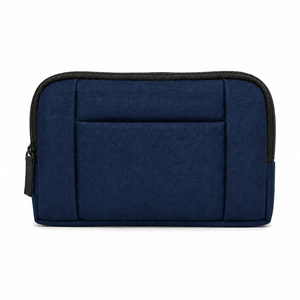 Three Zipper Cosmetic Pouch Medium Size Multi Function Minimalist Style Case Can be <b>Recycle</b> <b>Product</b> Bag - Product Image 5