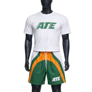 Ensemble de t-shirts courts et shorts pour hommes de haute qualité, streetwear, durable, respirant, pour les activités de plein air estivales, en coton, imprimé - Product Image 1