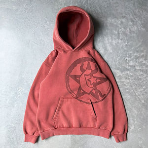 Sudadera con Capucha Oversize Vintage Lavada con Bordado 3D Personalizado y Estampado, de Felpa 100% Algodón de Alto Gramaje, y Conjunto de Shorts de Corte Holgado - Product Image 2