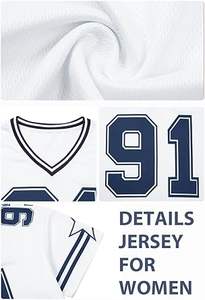 Camiseta de Fútbol para Mujer, Diseño Lindo con Letras y Números, Ropa Deportiva de Verano, Manga Corta, Corte Automatizado, Número 91 - Product Image 2
