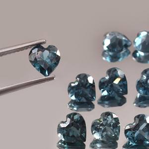 ธรรมชาติสีฟ้าทัวร์มาลีนอินดิโคไลท์อัญมณีหลวมรูปหัวใจหลวมทําเครื่องประดับปรับเทียบขนาด 5 มม.ถึง 25 มม - Product Image 2