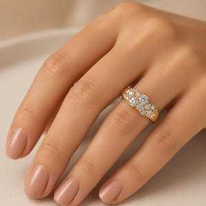 Anillo de Compromiso de Diamante Cultivado en Laboratorio con Certificación IGI, Corte Redondo de 0.758 ct, Oro Sólido de 10K, 14K o 18K, Color E, Claridad VVS - Product Image 4