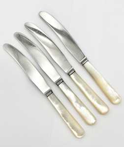 Ensemble de couteaux à beurre en acier inoxydable avec manche en ivoire, 4 pièces, couverts de cuisine, lame à bord droit - Product Image 3