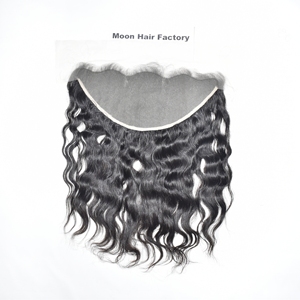 Extensions de cheveux 100% naturels 13x4, frontale en dentelle transparente ondulée, cheveux vierges brésiliens, ligne de cheveux naturelle pré-épilée - Product Image 6
