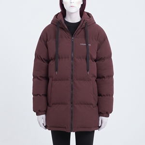 Veste matelassée à capuche pour femme Hawkeye, manches longues, manteau d'hiver, couleur unie, fermeture éclair sur le devant, design avec logo - Product Image 6