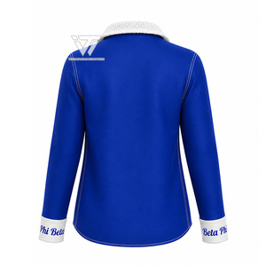 Ropa Personalizada al por Mayor de la Hermandad Zeta Phi Beta, Chaqueta de Algodón con Botones Bordados y Forro de Piel, Artículos Griegos - Product Image 2
