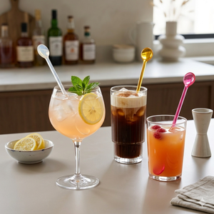 Cuchara de Cóctel de Resina Hecha a Mano, Colorida, con Acabado Liso, Elegante Agitador para Bebidas, Café y Accesorios de Bar - Product Image 2