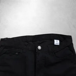 Pantalon Homme Léger Taille Moyenne Noir Coupe Droite Slim Respirant 100% Coton Taille 32 avec Fermeture Boutonnée |   Pantalons de travail - Product Image 3