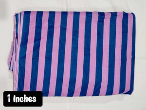 Tela ligera y transpirable 100% algodón con estampado de rayas de 1 pulgada para camisas y vestidos de verano para niñas - Product Image 1