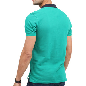 High Quality Fashion Wear Low MOQ Apparel Spandex Polo T <b>Shirts</b> Custom Logo Print Knitted Collar and Trims Short Sleeve Polo <b>Men</b> - Product Image 6