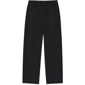 100% Cotton Elastic Waist Casual Flat Front Reflection Striped Wide-Leg Sweatpants - Product Image 2
