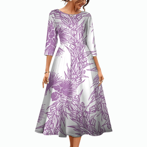 Vestido Maxi de Diseño Polinesio Personalizado de las Islas del Pacífico, Vestidos de Fiesta para Mujer - Product Image 2