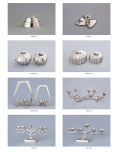 Ensemble de 2 bougeoirs modernes en métal pour table de salon, résistants à la chaleur, faits à la main, décoration de Noël et de Pâques pour la maison - Product Image 4