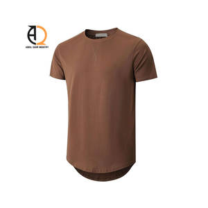 T-shirt en coton tricoté 100 % respirant pour homme et femme, nouveau modèle d'été uni, décontracté, style hip-hop, manches courtes, coupe oversize, avec logo frontal - Product Image 4