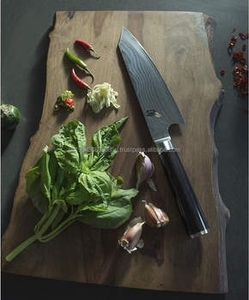 Couteau de Chef Personnalisé 7 Pouces en Acier Damas Écologique avec Manche en Bois de Fer VG10, 89 Couches, pour Camping, Chasse et Cuisine - Product Image 3