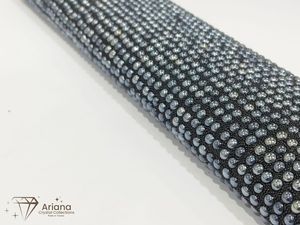 Lámina de Malla de Cristal Color Durazno Marrón, Tela de Malla con Pedrería Premium para Decoración de Vestidos de Novia, Manualidades y Joyería - Product Image 4