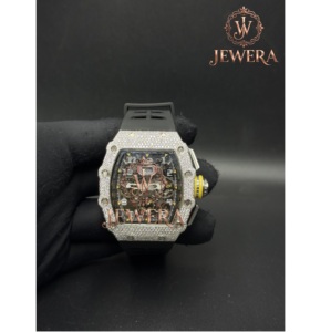 High on Demand Mossinate Luxury Rubber Diamond <b>Watch</b> Premium Timepiece with Genuine Diamonds <b>for</b> Men and Women - Product Image 1