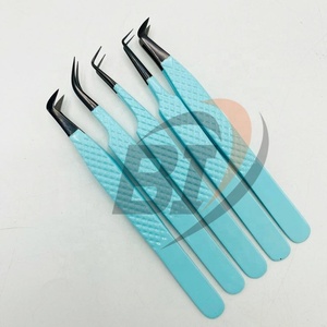 Pinzas de extensión de pestañas de Color personalizadas de alta calidad probadas a mano al por mayor tipo de punta puntiaguda de acero inoxidable sostenible - Product Image 2