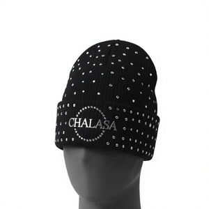 Men Women wholesale Custom jacquard Winter Tie-Dye Knit <b>Beanie</b> <b>Hat</b> Acrylic Warm <b>Slouchy</b> Skull Cap with Leather Patch - Product Image 1