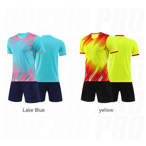 Ensemble de maillots de football personnalisés pour hommes et enfants, respirant, à séchage rapide, uniforme d'entraînement de football, kit d'équipe en polyester 2 pièces, nom personnalisé - Product Image 2