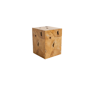 ARTERRA Taburete Otomano Rústico de Raíz de Teca de Lujo Premium, Texturas Naturales, Diseño Robusto, Hecho a Mano, para Apartamento, Hotel, Villa - Product Image 1