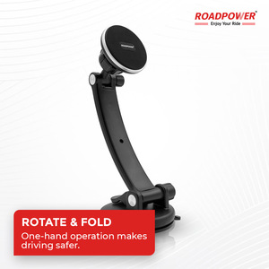 Soporte magnético ajustable para teléfono Roadpower (RP-MH-536-BK) para automóvil con brazo largo y ventosa con rotación de 360 grados °   Rotación y Agarre Fuerte - Product Image 6