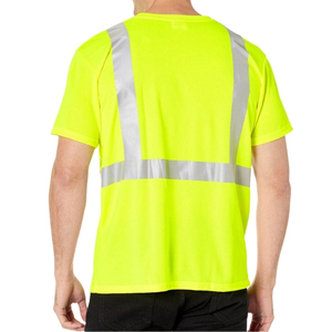 Camisetas de Alta Visibilidad de Manga Corta, 100% Algodón, de Alta Calidad, con Logotipo Personalizado, Reflectantes, de Seguridad para Hombre, 2026 - Product Image 2